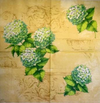 035 Hydrangeas - 3-ply (grün) - Ihr
